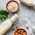 almond milk soy milk oat milk