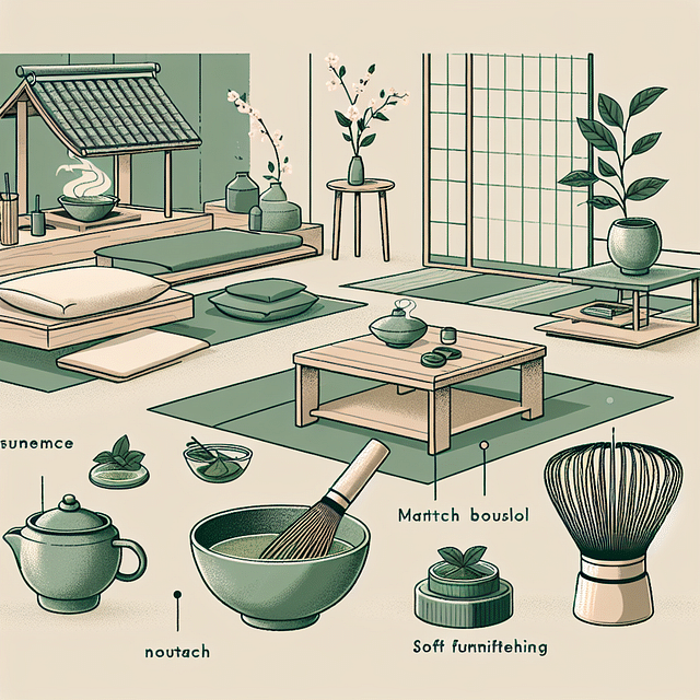 a calming scent in a matcha meditation environment