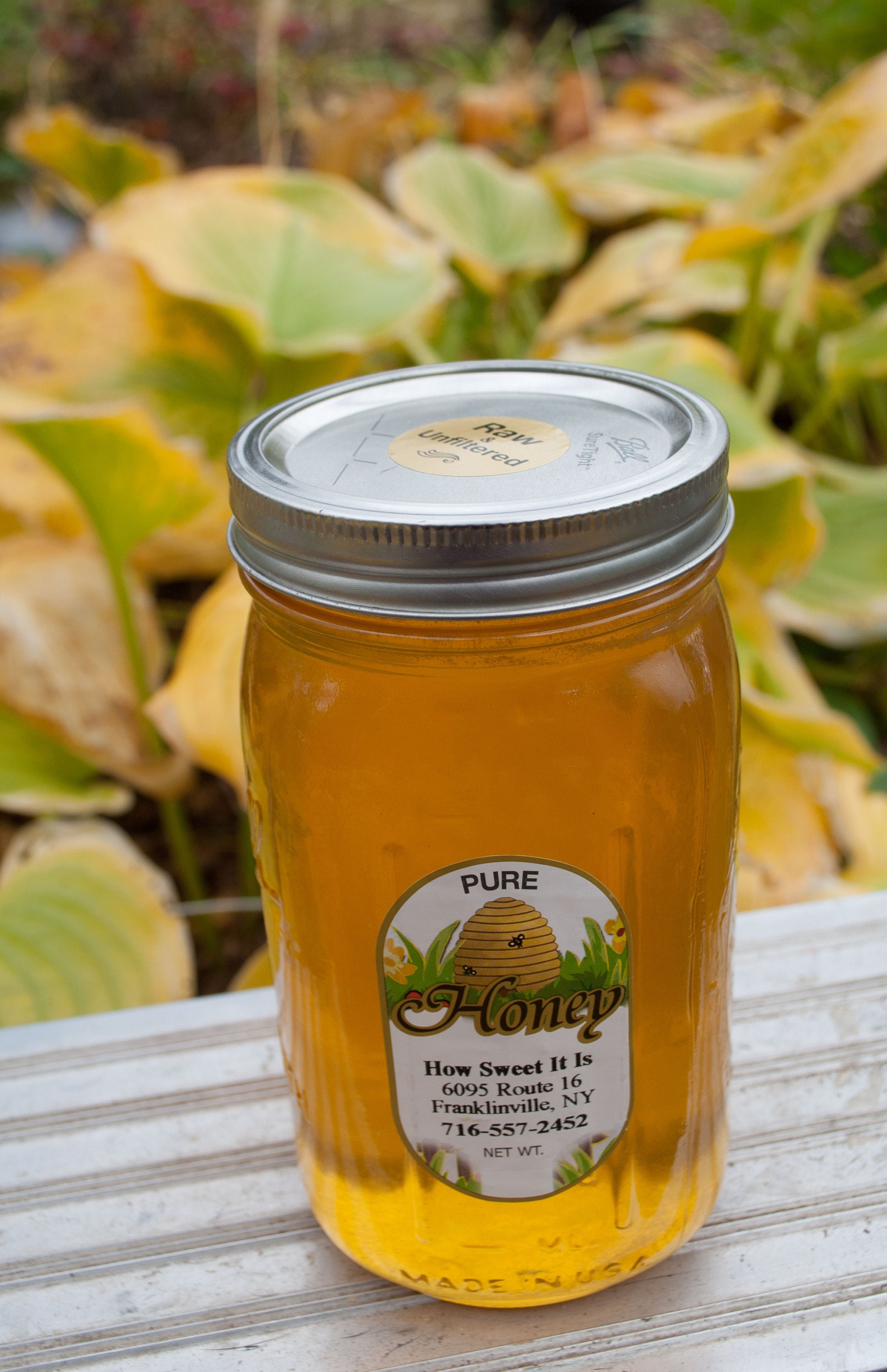 raw honey jar