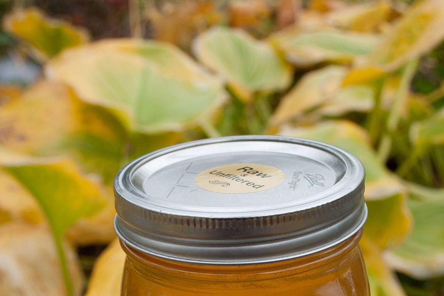 raw honey jar