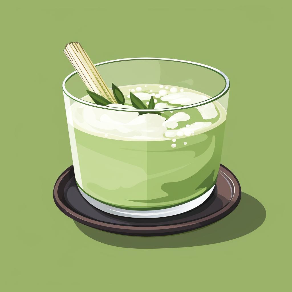 A cup of frothy, freshly whisked Kyoto matcha