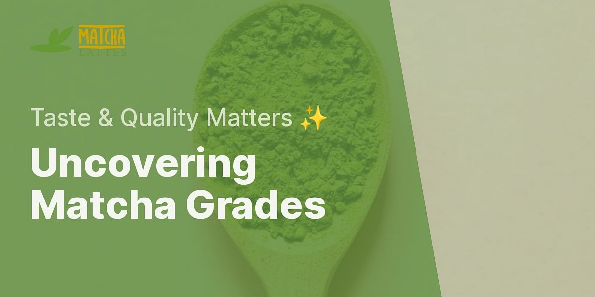 What are the different grades of matcha and how do they differ in taste